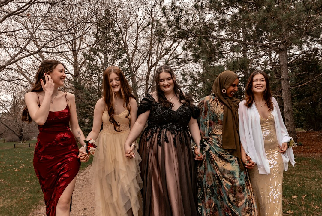 Friends laughing together outdoors